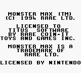 Monster Max (Europe) (En,Fr,De,Es,It,Nl) Title Screen